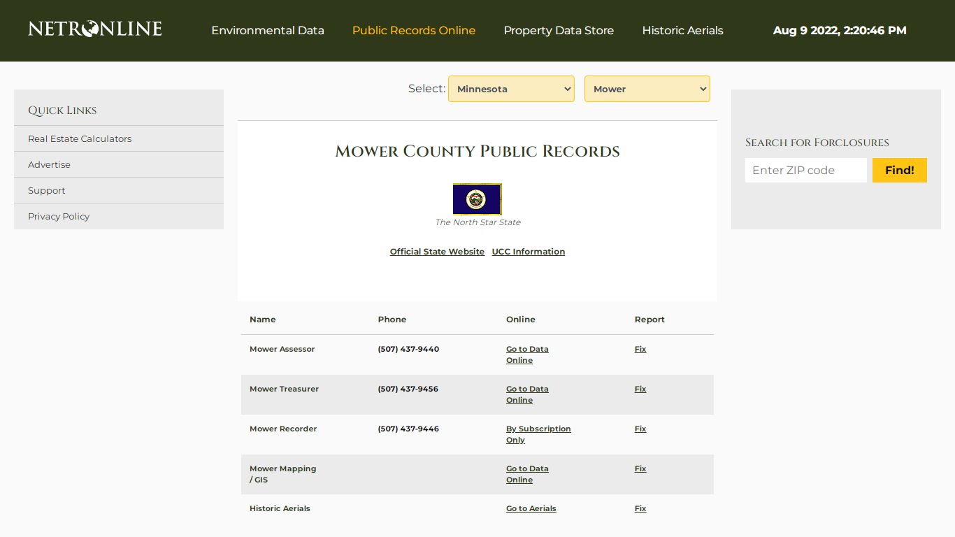 Mower County Public Records - NETR Online • Mower