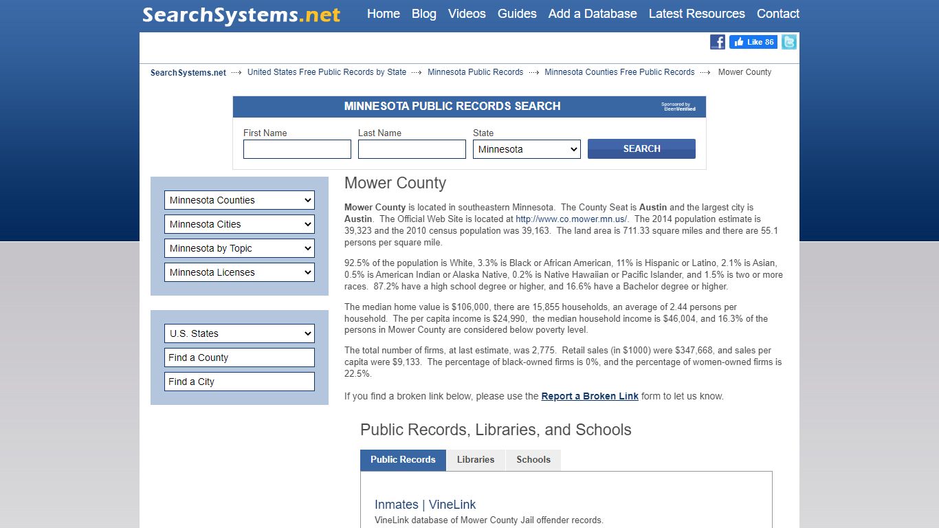 Mower County Criminal and Public Records
